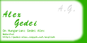 alex gedei business card